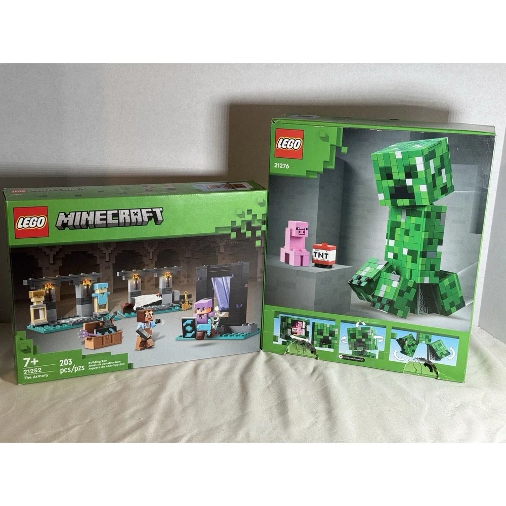 LEGO Minecraft The Creeper 21276 & The Armory 21252 Set Lot Sealed NIB